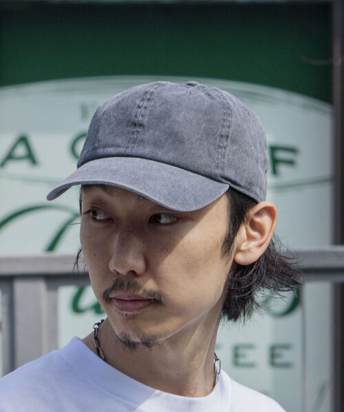 newhattan(ニューハッタン)の「【Newhattan/ニューハッタン】USED加工 ピグメントキャップ(キャップ・メンズ・チャコールグレー/ブラック/ベージュ/レッド/ピンク/ブルー/グリーン・FREE)」の3枚目の写真