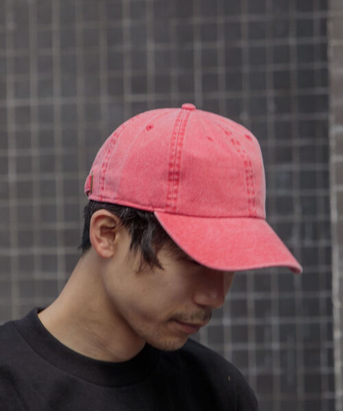 newhattan(ニューハッタン)の「【Newhattan/ニューハッタン】USED加工 ピグメントキャップ(キャップ・メンズ・チャコールグレー/ブラック/ベージュ/レッド/ピンク/ブルー/グリーン・FREE)」の16枚目の写真