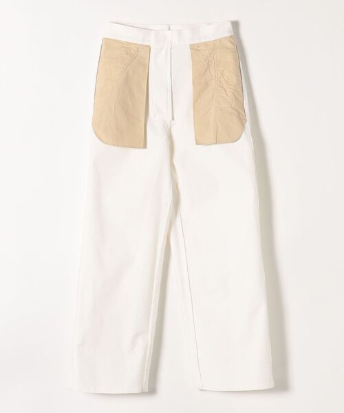 SHIPS any（シップス エニィ）の「SHIPS any:〈ウォッシャブル〉ピケ カーゴ パンツ◇（カーゴパンツ・レディース・ホワイト/ネイビー・38/36）」の9枚目の写真