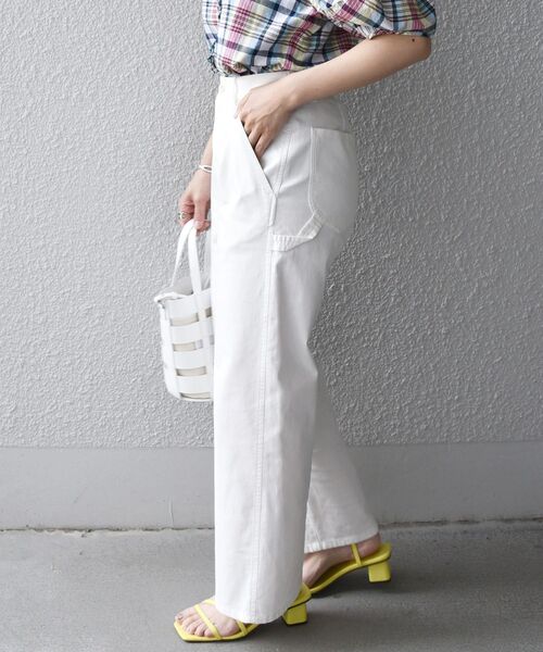 SHIPS any（シップス エニィ）の「SHIPS any:〈ウォッシャブル〉ピケ カーゴ パンツ◇（カーゴパンツ・レディース・ホワイト/ネイビー・38/36）」の15枚目の写真