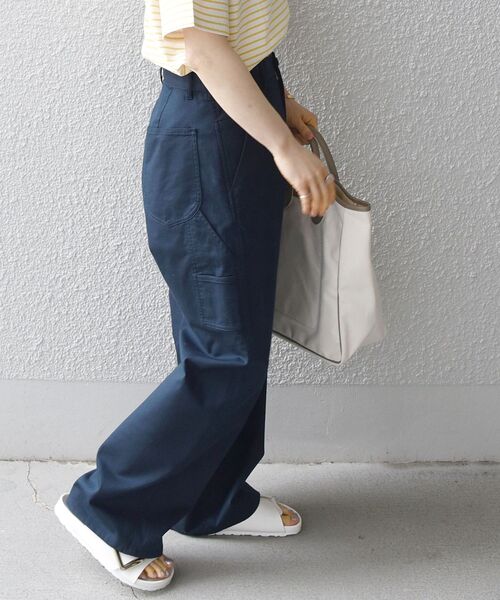 SHIPS any（シップス エニィ）の「SHIPS any:〈ウォッシャブル〉ピケ カーゴ パンツ◇（カーゴパンツ・レディース・ホワイト/ネイビー・38/36）」の19枚目の写真