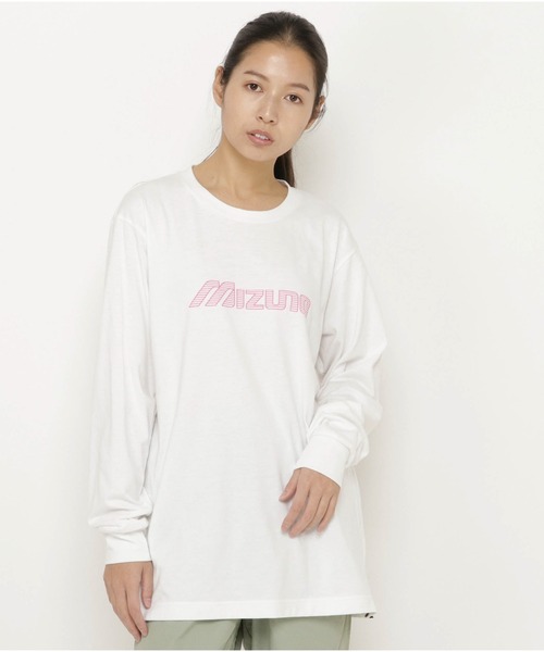 MIZUNO SPORTS STYLE（ミズノスポーツスタイル）の「ロゴＴシャツ（長袖）　［ユニセックス］（Tシャツ/カットソー・メンズ・ブラック/ホワイト/ダークブルー・M/XL/L/S）」の7枚目の写真