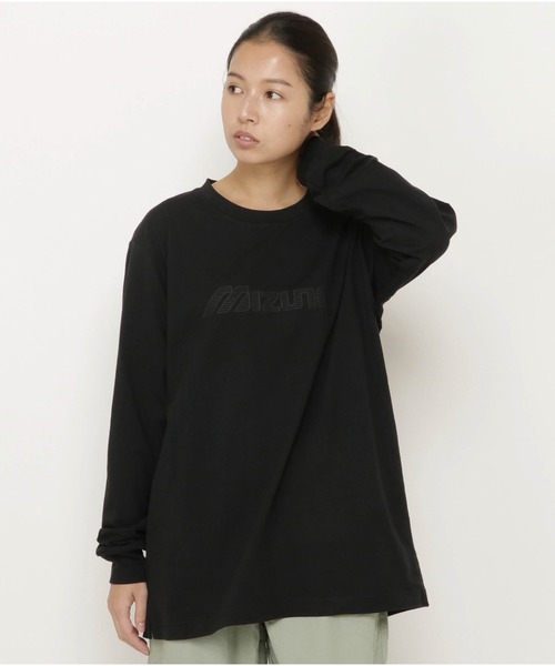 MIZUNO SPORTS STYLE（ミズノスポーツスタイル）の「ロゴＴシャツ（長袖）　［ユニセックス］（Tシャツ/カットソー・メンズ・ブラック/ホワイト/ダークブルー・M/XL/L/S）」の5枚目の写真