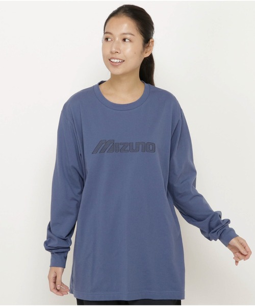 MIZUNO SPORTS STYLE（ミズノスポーツスタイル）の「ロゴＴシャツ（長袖）　［ユニセックス］（Tシャツ/カットソー・メンズ・ブラック/ホワイト/ダークブルー・M/XL/L/S）」の11枚目の写真
