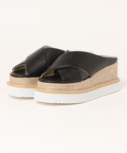 minia(ミニア)の「2層ウェッジメタリッククロスサンダル ◇(サンダル・レディース・ブラック/シルバー/ピンクゴールド・S/M/L/LL)」の18枚目の写真