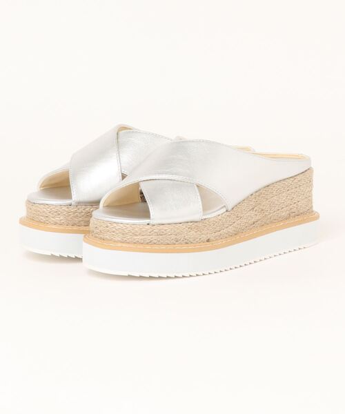 minia(ミニア)の「2層ウェッジメタリッククロスサンダル ◇(サンダル・レディース・ブラック/シルバー/ピンクゴールド・S/M/L/LL)」の19枚目の写真