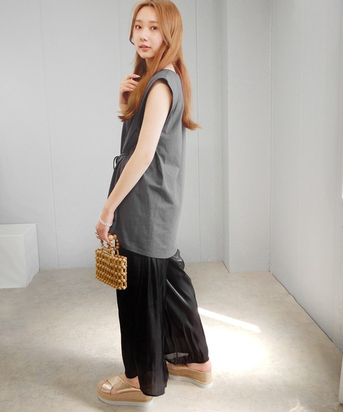 minia(ミニア)の「2層ウェッジメタリッククロスサンダル ◇(サンダル・レディース・ブラック/シルバー/ピンクゴールド・S/M/L/LL)」の8枚目の写真