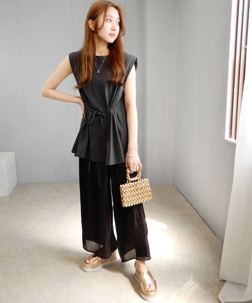 minia(ミニア)の「2層ウェッジメタリッククロスサンダル ◇(サンダル・レディース・ブラック/シルバー/ピンクゴールド・S/M/L/LL)」の10枚目の写真