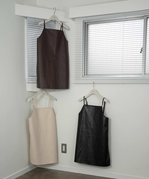 lawgy(ラウジー)の「leather medium cami(キャミソール・レディース・アイボリー/ブラウン/ブラック・FREE)」の10枚目の写真