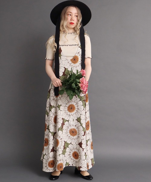 peu pres（プープレ）の「マトリカリアプリントOP（ワンピース・レディース・ブラウン/ブルー・FREE）」の5枚目の写真