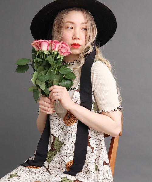 peu pres（プープレ）の「マトリカリアプリントOP（ワンピース・レディース・ブラウン/ブルー・FREE）」の9枚目の写真