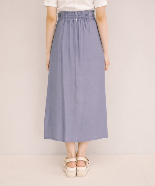 OLIVE des OLIVE（オリーブデオリーブ）の「ドロストドレープナロースカート（スカート・レディース・オフホワイト/アイボリー/ブラック/ブルー・FREE）」の20枚目の写真