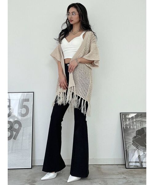 GYDA（ジェイダ）の「テープヤーンガウン（カーディガン/ボレロ・レディース・アイボリー/ライトグリーン/ベージュ・FREE）」の16枚目の写真