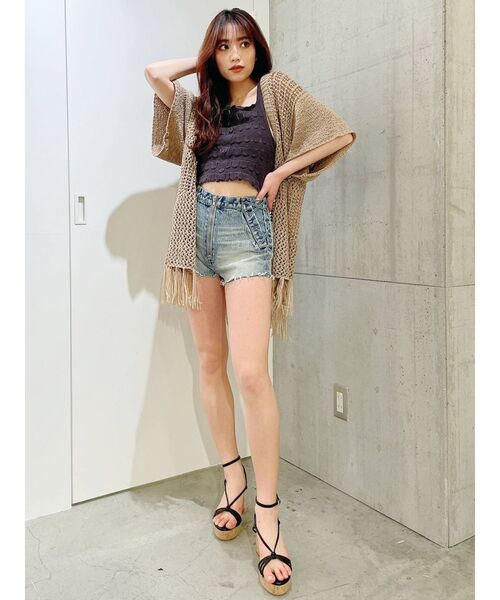 GYDA（ジェイダ）の「テープヤーンガウン（カーディガン/ボレロ・レディース・アイボリー/ライトグリーン/ベージュ・FREE）」の11枚目の写真