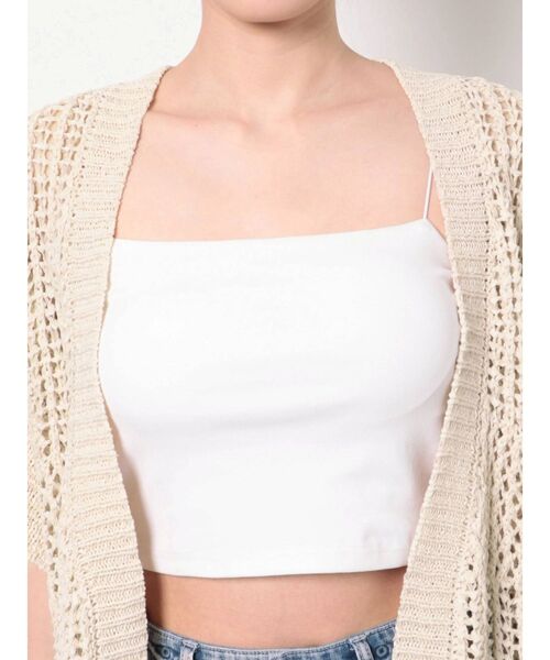 GYDA（ジェイダ）の「テープヤーンガウン（カーディガン/ボレロ・レディース・アイボリー/ライトグリーン/ベージュ・FREE）」の9枚目の写真