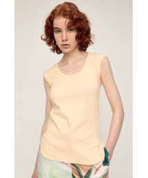 BACK U/N COLOR TANK バック Uネック カラー タンクトップ