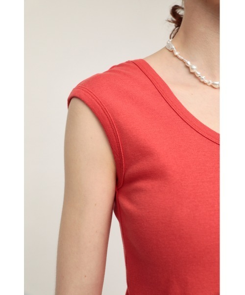 SLY（スライ）の「BACK U/N COLOR TANK バック Uネック カラー タンクトップ（タンクトップ・レディース・ホワイト/ブラック/ブラウン/レッド/オレンジ系その他・FREE）」の12枚目の写真