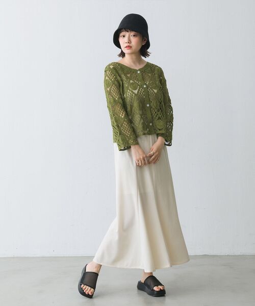 RETRO GIRL(レトロガール)の「マーメイドフレアSK(スカート・レディース・ブラック/グリーン/アイボリー/マスタード・FREE)」の6枚目の写真