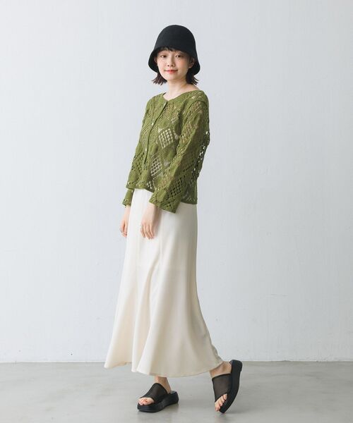 RETRO GIRL(レトロガール)の「マーメイドフレアSK(スカート・レディース・ブラック/グリーン/アイボリー/マスタード・FREE)」の7枚目の写真