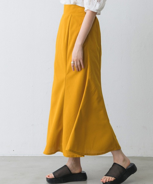 RETRO GIRL(レトロガール)の「マーメイドフレアSK(スカート・レディース・ブラック/グリーン/アイボリー/マスタード・FREE)」の4枚目の写真