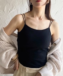 She's Closet（シーズクローゼット）の「カップ付きダブルストラップブラキャミソール（キャミソール）」