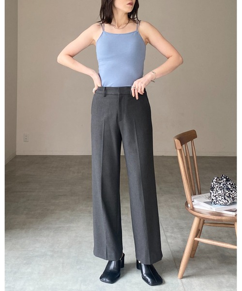 She's Closet（シーズクローゼット）の「カップ付きダブルストラップブラキャミソール（キャミソール・レディース・アイボリー/ブラック/モカ/ラベンダー/ブルー/テラコッタ/グリーン/サンドベージュ/チャコール/セージグリーン/グレイッシュブルー/オフホワイト/サーモンピンク・FREE）」の21枚目の写真