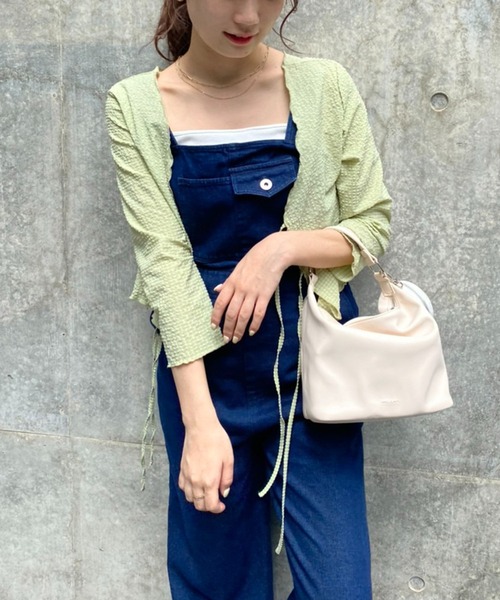 one after another NICE CLAUP（ワンアフターアナザーナイスクラップ）の「CUTEサロペ（サロペット/オーバーオール・レディース・ブラック/オフホワイト/インディゴブルー・FREE）」の17枚目の写真