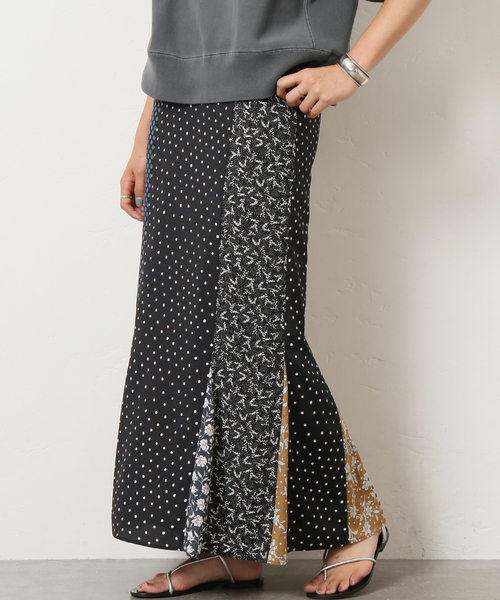 Bonum（ボナム）の「パッチワークマーメイドスカート（スカート・レディース・ブラック・FREE）」の4枚目の写真