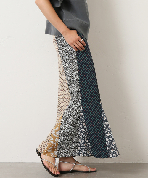 Bonum（ボナム）の「パッチワークマーメイドスカート（スカート・レディース・ブラック・FREE）」の7枚目の写真