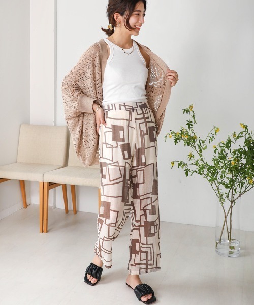 Bou Jeloud（ブージュルード）の「【WEB限定】幾何学柄ストレートパンツ（その他パンツ・レディース・ブラック/ブラウン/オフホワイト・FREE）」の18枚目の写真