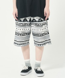 PANHARD（パンハード）の「ミニ裏毛総柄ショーツ【ユニセックス】(M1)（スウェットパンツ）」