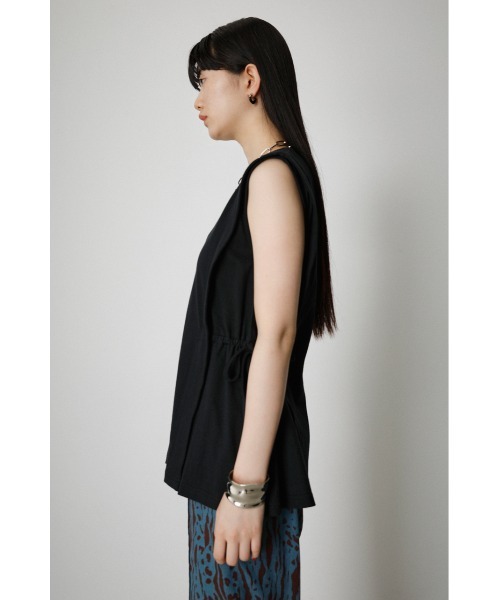AZUL by moussy（アズールバイマウジー）の「SIDE RIBBON TANK TOP/サイドリボンタンクトップ（タンクトップ・レディース・ブラック/ホワイト/ライトカーキ・SMALL/MEDIUM）」の19枚目の写真