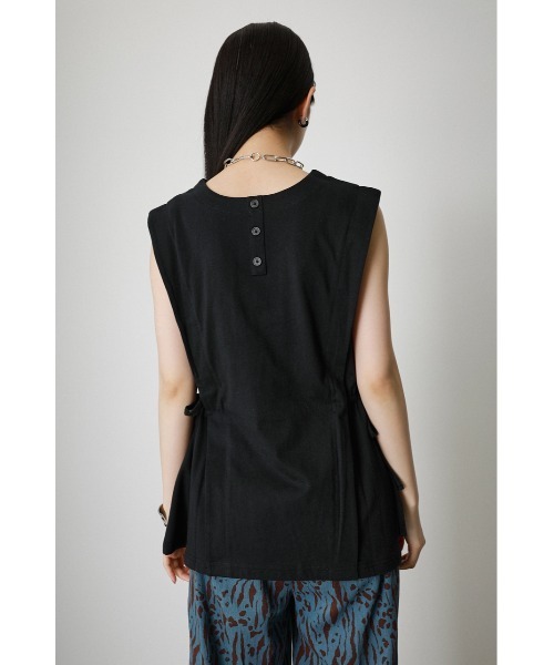 AZUL by moussy（アズールバイマウジー）の「SIDE RIBBON TANK TOP/サイドリボンタンクトップ（タンクトップ・レディース・ブラック/ホワイト/ライトカーキ・SMALL/MEDIUM）」の20枚目の写真