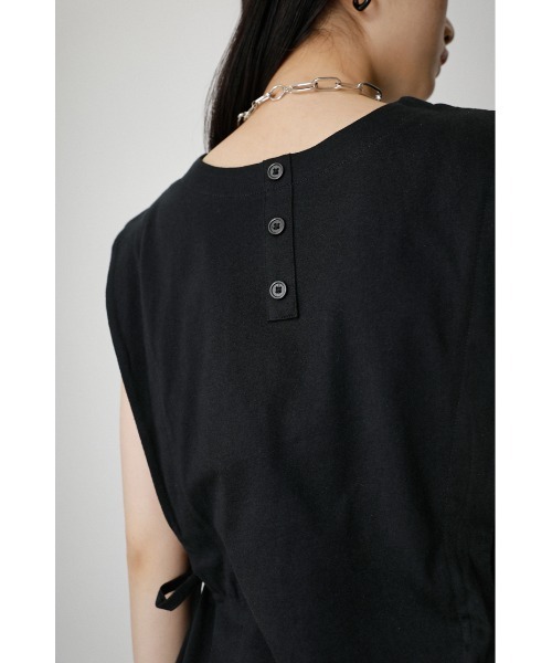 AZUL by moussy（アズールバイマウジー）の「SIDE RIBBON TANK TOP/サイドリボンタンクトップ（タンクトップ・レディース・ブラック/ホワイト/ライトカーキ・SMALL/MEDIUM）」の22枚目の写真