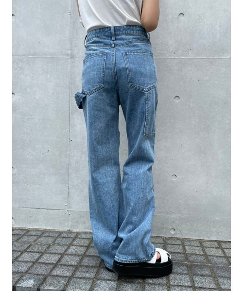 ENVYM（アンビー）の「ダメージペインターＰＴ（デニムパンツ・レディース・ブラック/ブルー・S/M）」の6枚目の写真