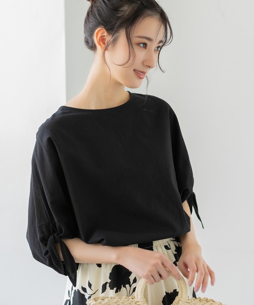 fifth(フィフス)の「リネン混デザインスリーブブラウス(シャツ/ブラウス・レディース・ホワイト/ブラック/ベージュ・M)」の2枚目の写真