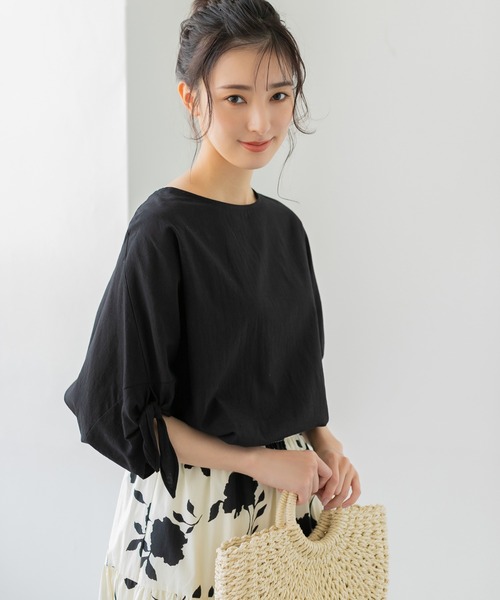 fifth(フィフス)の「リネン混デザインスリーブブラウス(シャツ/ブラウス・レディース・ホワイト/ブラック/ベージュ・M)」の9枚目の写真