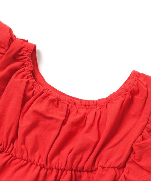 apres les cours（アプレレクール）の「フリルチュニックセットアップ（チュニック・キッズ・ミント/レッド/アイボリー・100/90/80/110/130/120）」の17枚目の写真