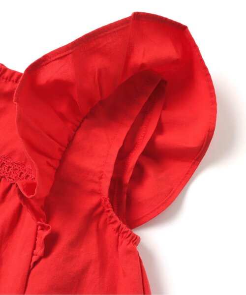 apres les cours（アプレレクール）の「フリルチュニックセットアップ（チュニック・キッズ・ミント/レッド/アイボリー・100/90/80/110/130/120）」の20枚目の写真