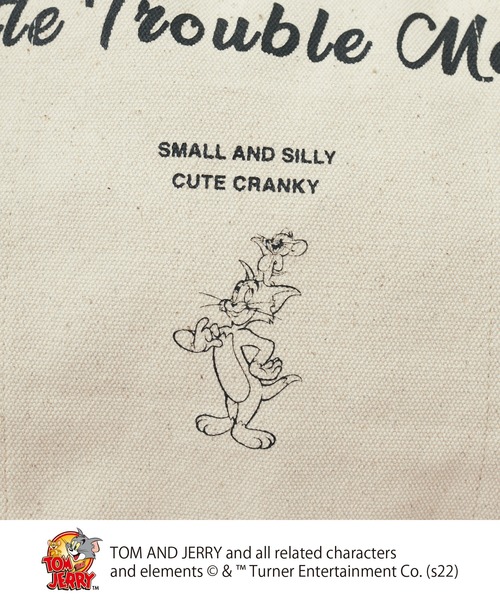 Tom&Jerry(トムアンドジェリー)の「TOM and JERRY/トムとジェリーキャンバスBAG L(ショルダーバッグ・レディース・グレー/ナチュラル・FREE)」の6枚目の写真