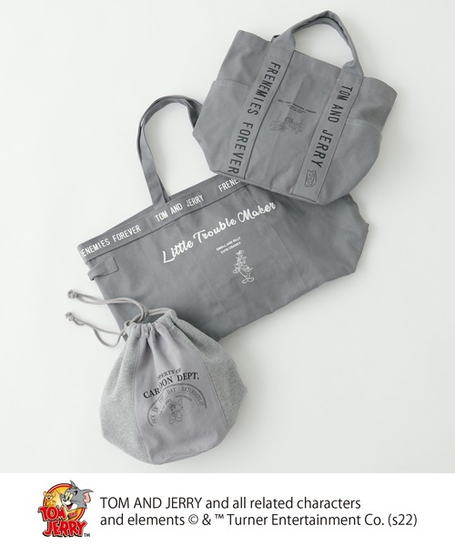 Tom&Jerry(トムアンドジェリー)の「TOM and JERRY/トムとジェリーキャンバスBAG L(ショルダーバッグ・レディース・グレー/ナチュラル・FREE)」の8枚目の写真