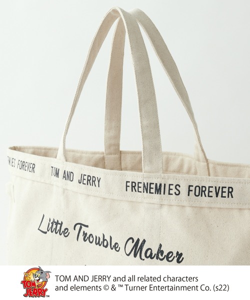 Tom&Jerry(トムアンドジェリー)の「TOM and JERRY/トムとジェリーキャンバスBAG L(ショルダーバッグ・レディース・グレー/ナチュラル・FREE)」の16枚目の写真
