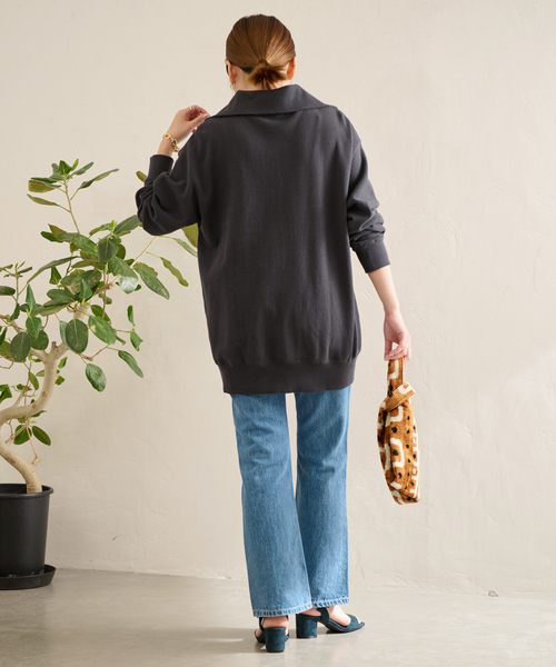 JOURNAL STANDARD（ジャーナルスタンダード）の「ハーフジップスウェット（スウェット・レディース・ブラック系その他/グレー系その他・FREE）」の9枚目の写真