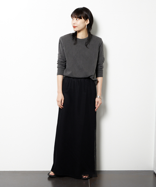 KURO(クロ)の「【KURO for CITYSHOP】POWER SHOULDER L/S Tシャツ(Tシャツ/カットソー・レディース・ホワイト/ブラック・MEDIUM)」の22枚目の写真