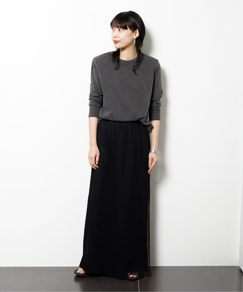 KURO(クロ)の「【KURO for CITYSHOP】POWER SHOULDER L/S Tシャツ(Tシャツ/カットソー・レディース・ホワイト/ブラック・MEDIUM)」の3枚目の写真