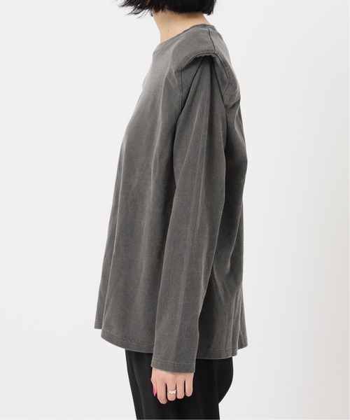 KURO(クロ)の「【KURO for CITYSHOP】POWER SHOULDER L/S Tシャツ(Tシャツ/カットソー・レディース・ホワイト/ブラック・MEDIUM)」の6枚目の写真