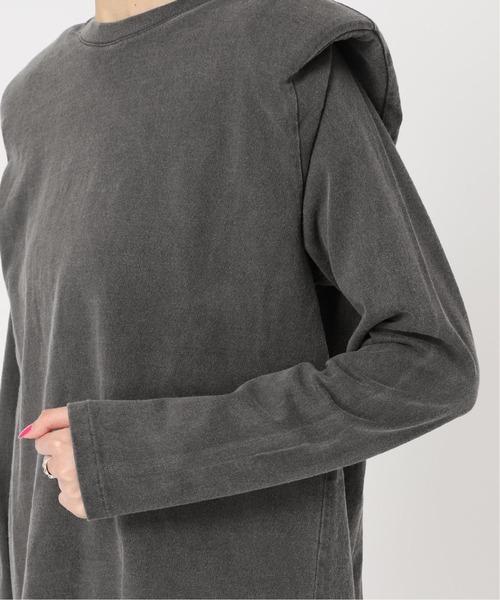 KURO(クロ)の「【KURO for CITYSHOP】POWER SHOULDER L/S Tシャツ(Tシャツ/カットソー・レディース・ホワイト/ブラック・MEDIUM)」の11枚目の写真