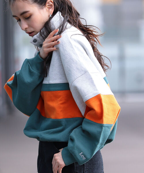 Ray BEAMS（レイビームス）の「Lee / スポーツ スウェット（スウェット・レディース・ネイビー/杢グレー・MEDIUM）」の14枚目の写真