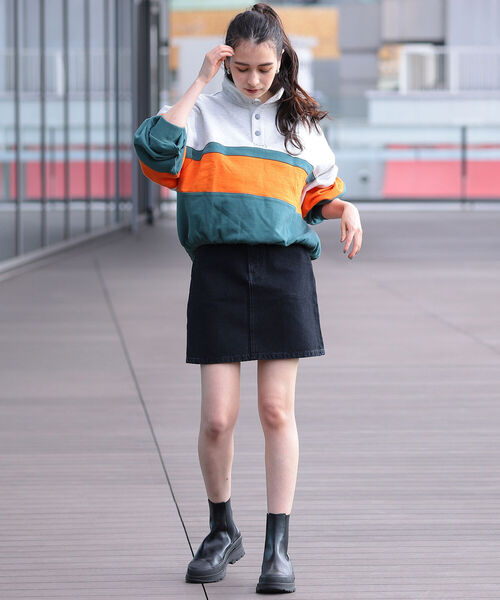 Ray BEAMS（レイビームス）の「Lee / スポーツ スウェット（スウェット・レディース・ネイビー/杢グレー・MEDIUM）」の16枚目の写真