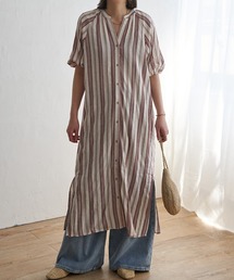 ストライプガウンワンピース